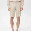 Bermuda slim 100 % lin