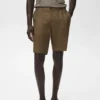 Bermuda slim 100 % lin