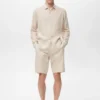 Bermuda slim 100 % lin