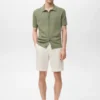 Bermuda slim 100 % lin