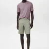Bermuda slim 100 % lin