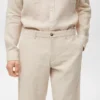 Bermuda slim 100 % lin