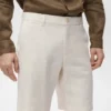 Bermuda slim 100 % lin