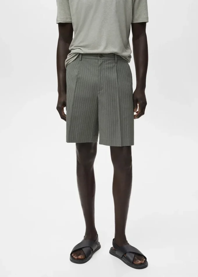 Bermuda slim en coton chino