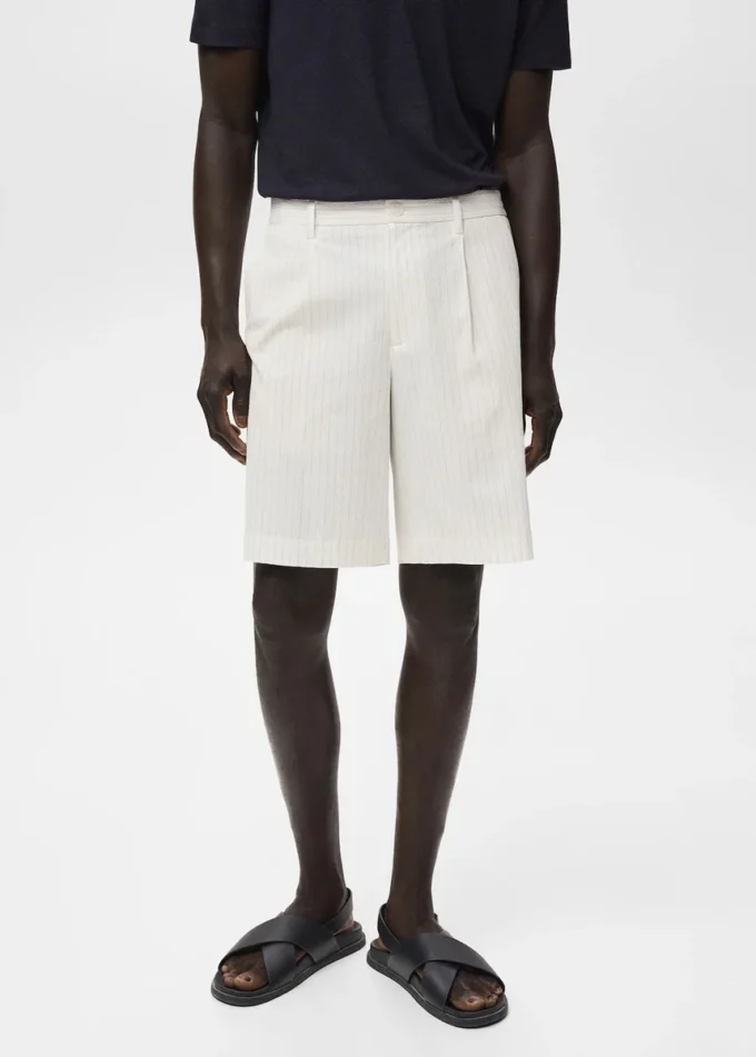 Bermuda slim en coton chino