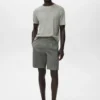 Bermuda slim en coton chino