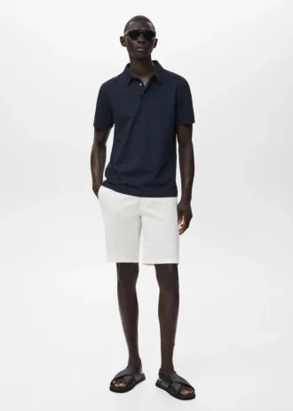 Bermuda slim en coton chino