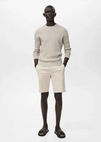 Bermuda slim en coton chino
