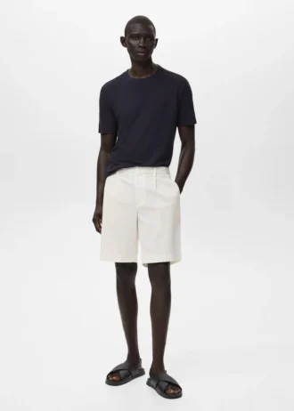 Bermuda slim en coton chino