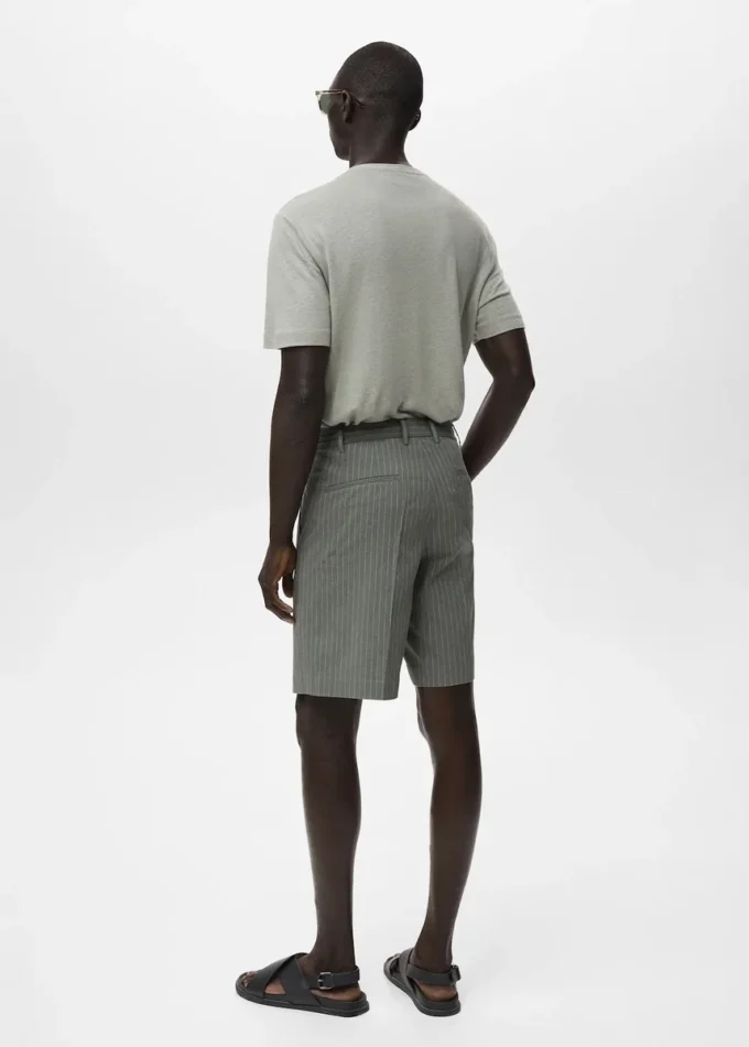 Bermuda slim en coton chino