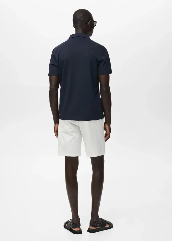 Bermuda slim en coton chino