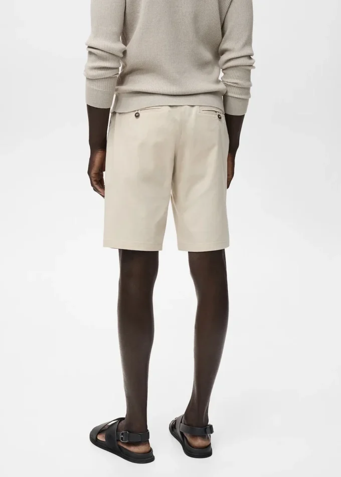 Bermuda slim en coton chino