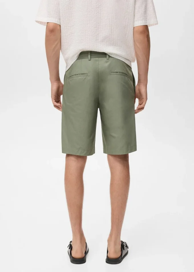 Bermuda slim en coton chino