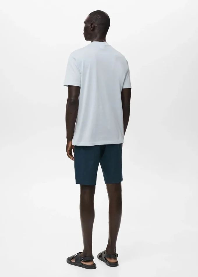 Bermuda slim en coton chino