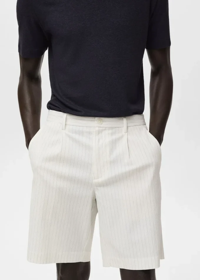 Bermuda slim en coton chino