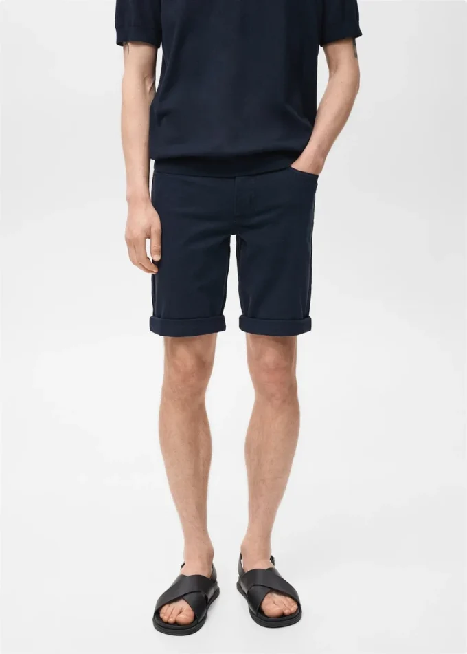 Bermuda slim en denim
