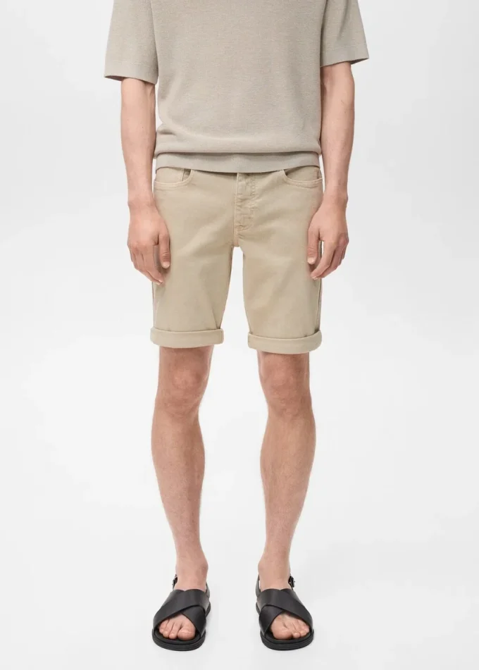 Bermuda slim en denim