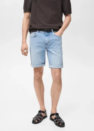 Bermuda slim en denim