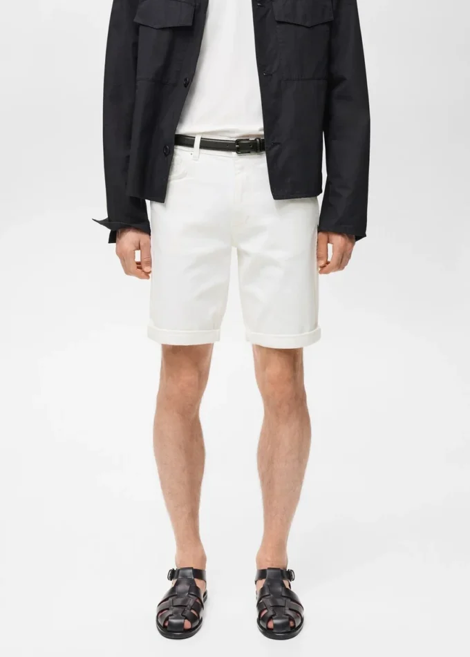 Bermuda slim en denim