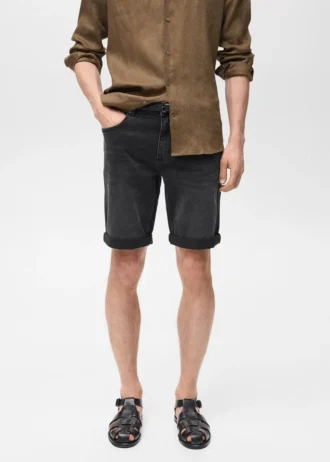 Bermuda slim en denim