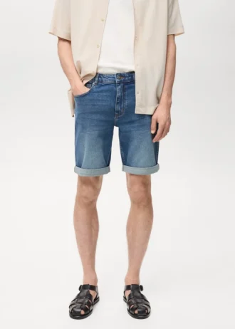 Bermuda slim en denim