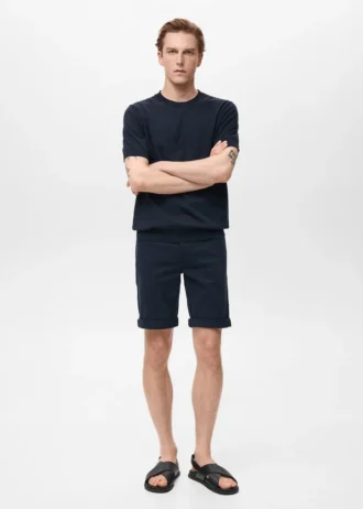 Bermuda slim en denim