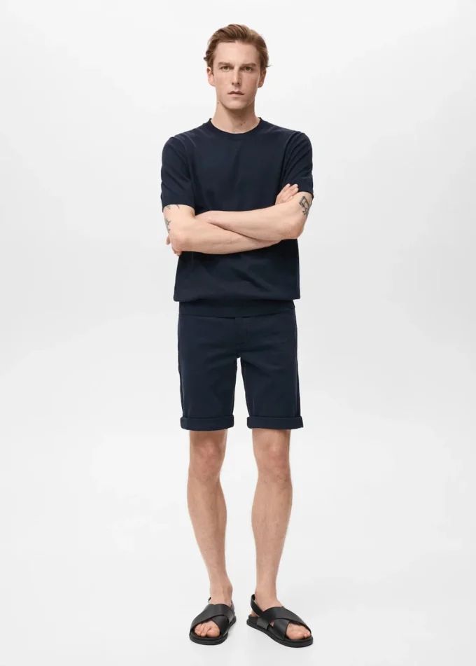 Bermuda slim en denim