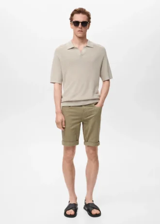Bermuda slim en denim