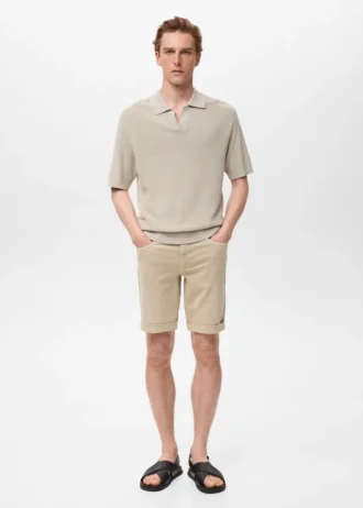 Bermuda slim en denim