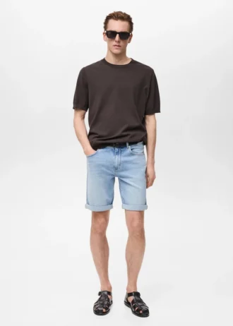 Bermuda slim en denim