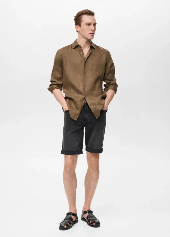 Bermuda slim en denim