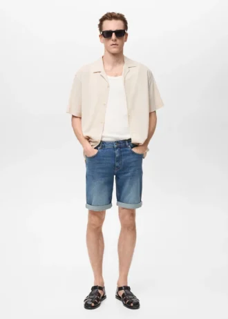 Bermuda slim en denim
