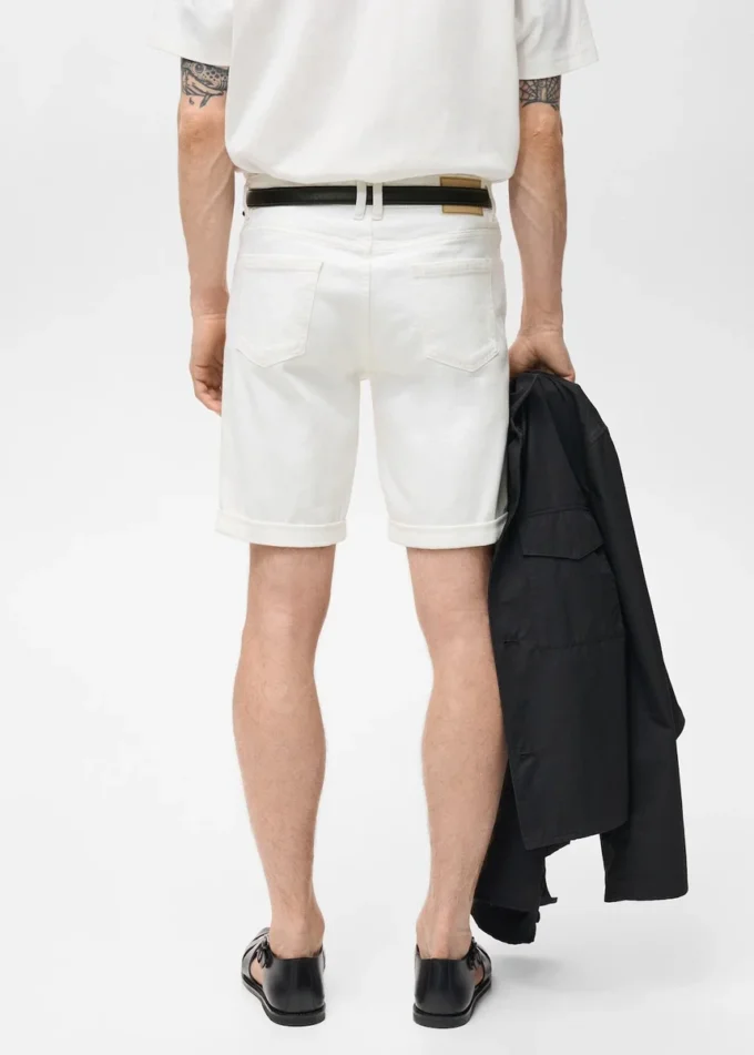 Bermuda slim en denim