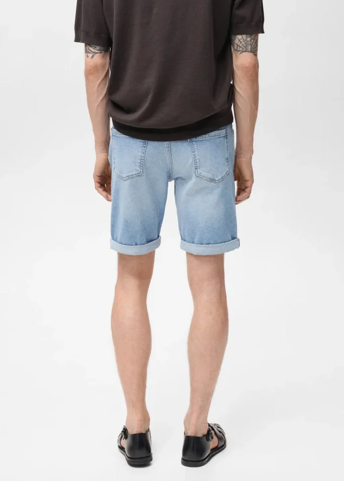 Bermuda slim en denim