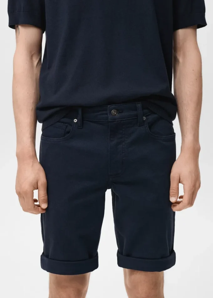 Bermuda slim en denim