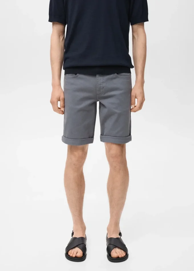 Bermuda slim en denim
