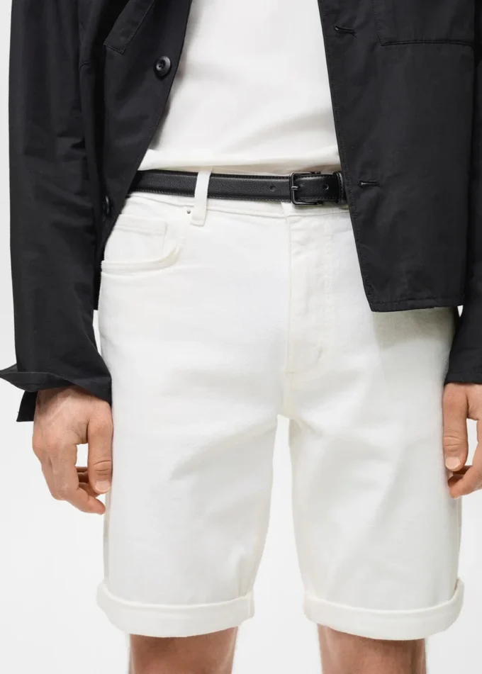 Bermuda slim en denim