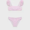 Bikini à fleurs avec volants