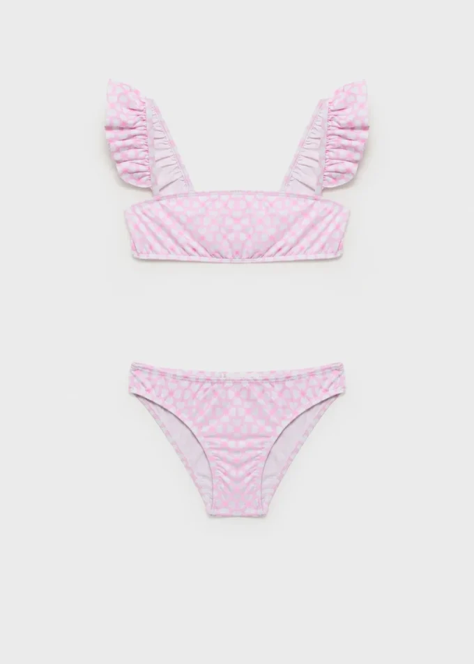 Bikini à fleurs avec volants