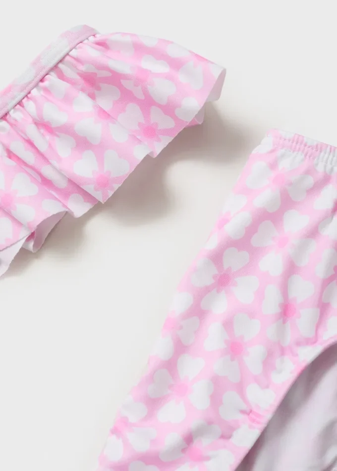 Bikini à fleurs avec volants