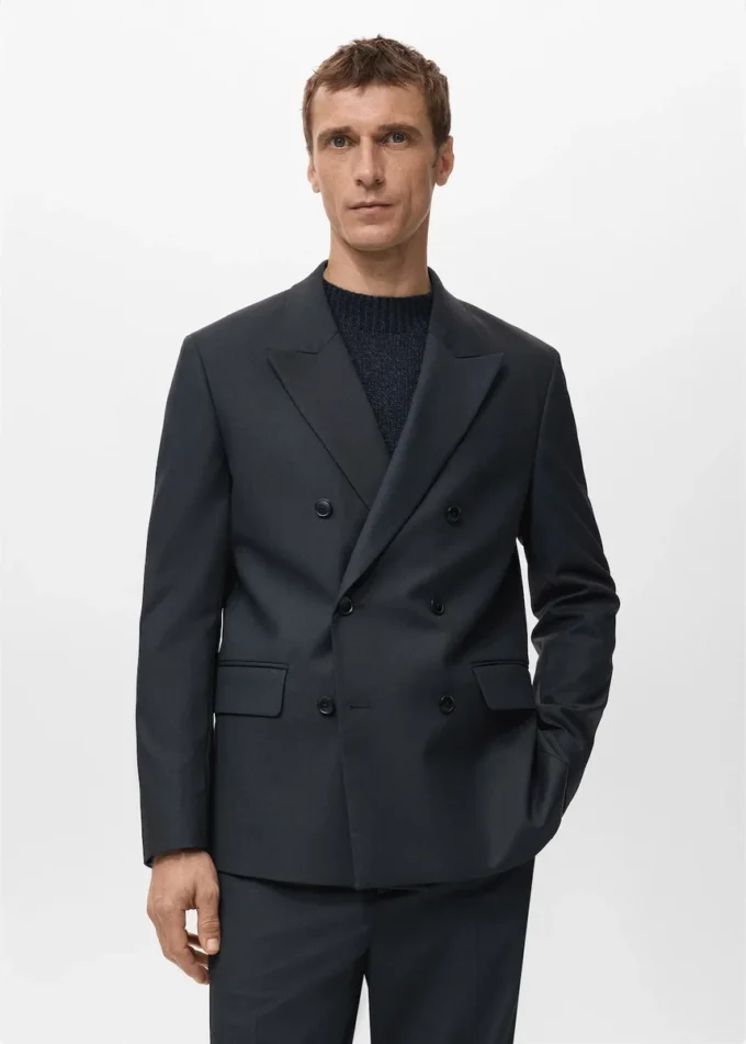 Blazer Boston slim fit à double boutonnage