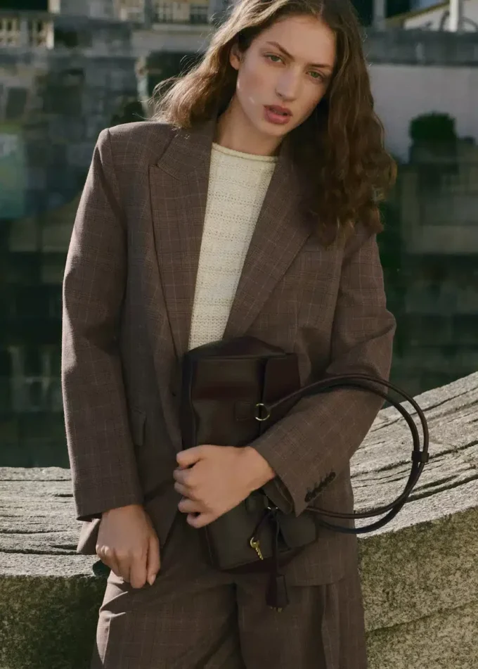 Blazer à carreaux