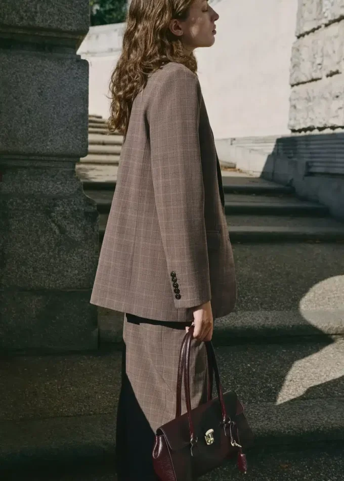 Blazer à carreaux