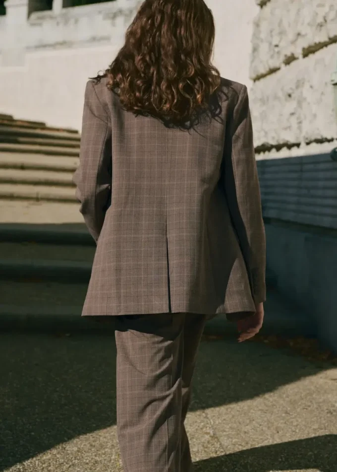 Blazer à carreaux