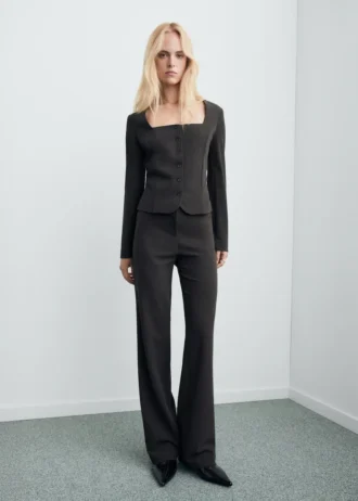 Blazer court ajusté