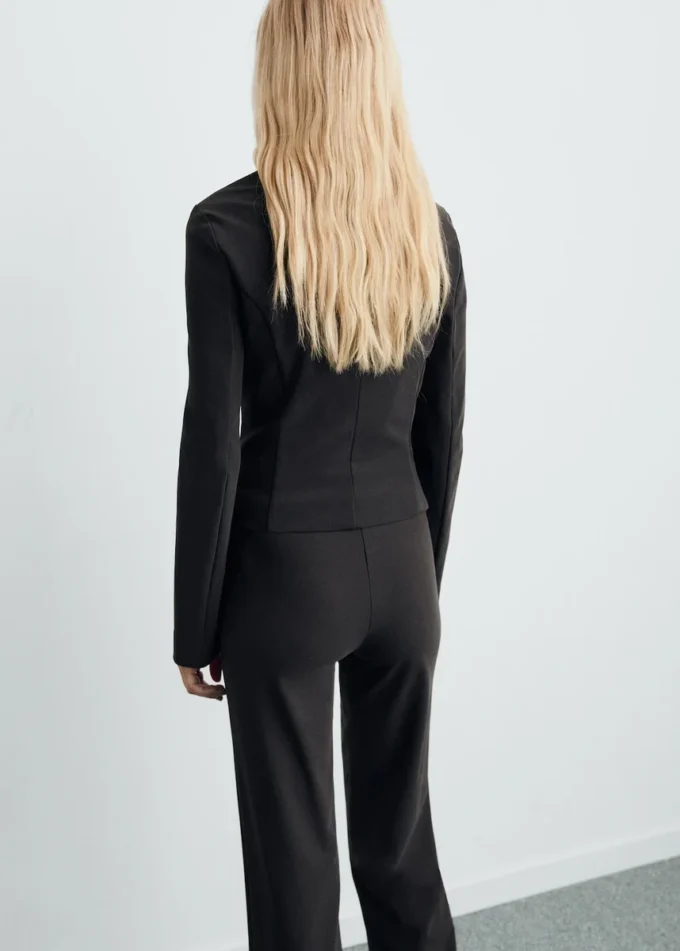 Blazer court ajusté