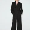 Blazer croisé en laine mélangée