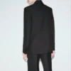 Blazer croisé en laine mélangée