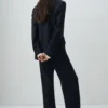 Blazer croisé à fines rayures