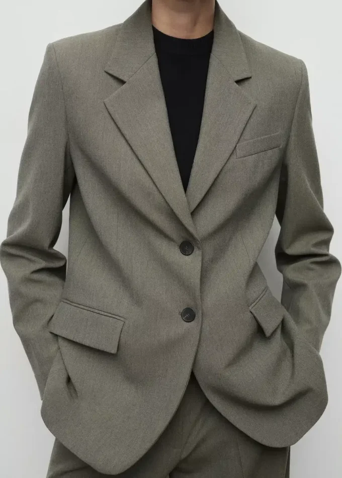 Blazer de costume avec poches à rabat